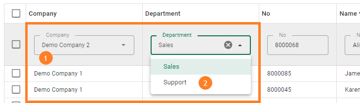 Editable Interactive Rows